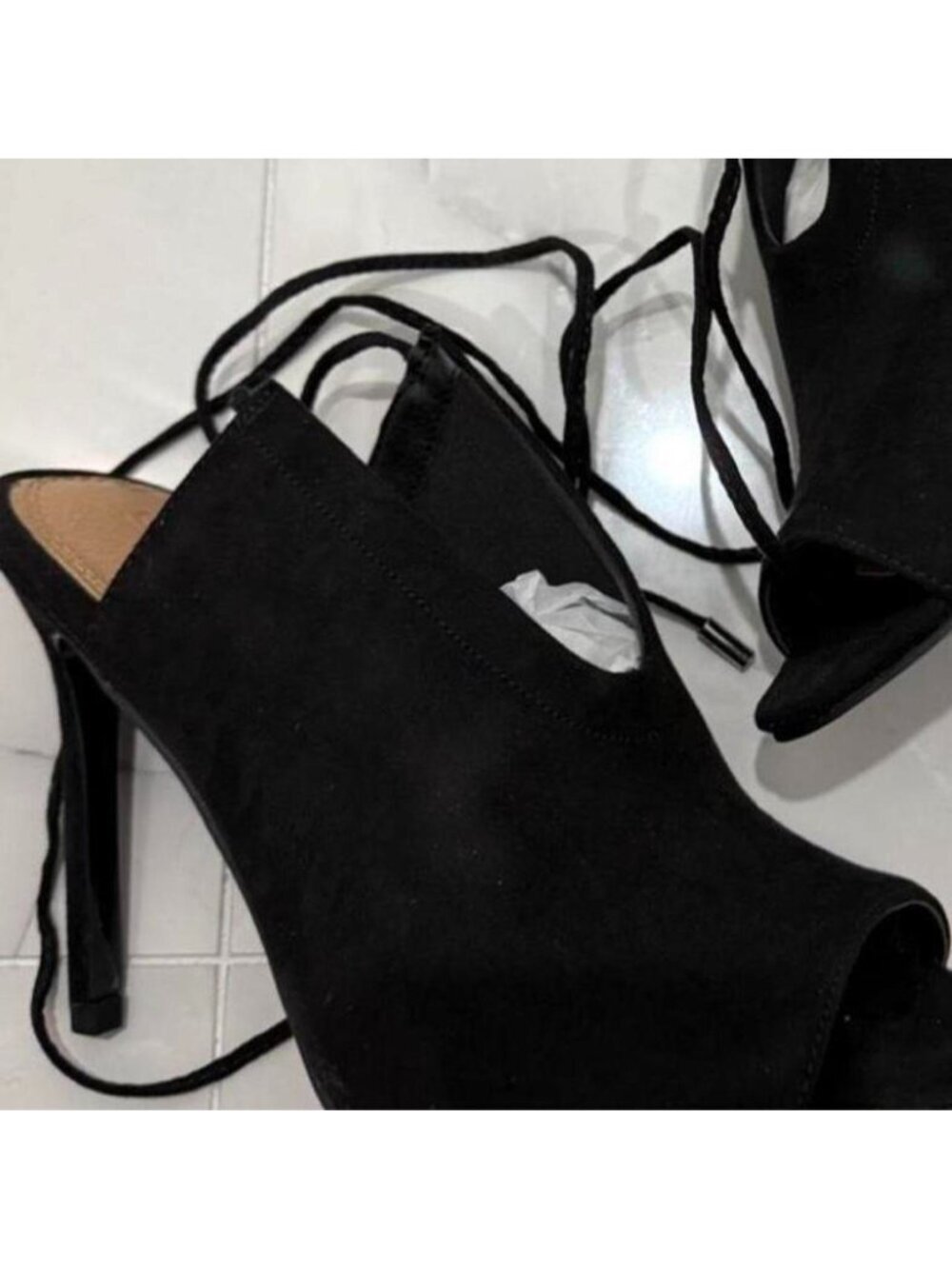 ASOS black suede high heels Size 7 - Picture 7 of 7